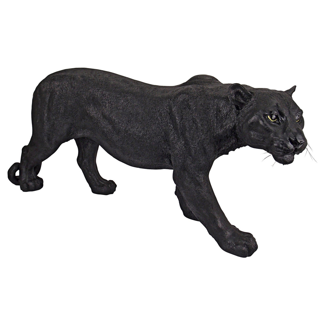 Design Toscano Raubtier im Schatten, Schwarzer Panther - Gartenfigur Large, Large