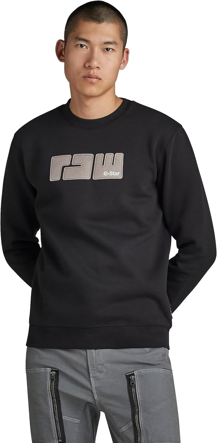 G-STAR Herren Raw. Felt R Sw Sweats, Schwarz (Dk Black D23480-d425-6484)