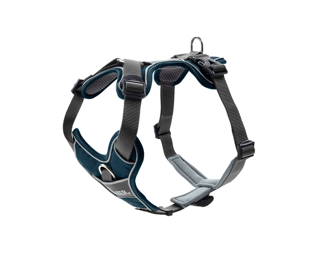 HUNTER DIVO Hundegeschirr, S-M, 52-68 cm, dunkelblau/grau 52 - 68 cm dunkelblau/grau, 52 - 68 cm dun