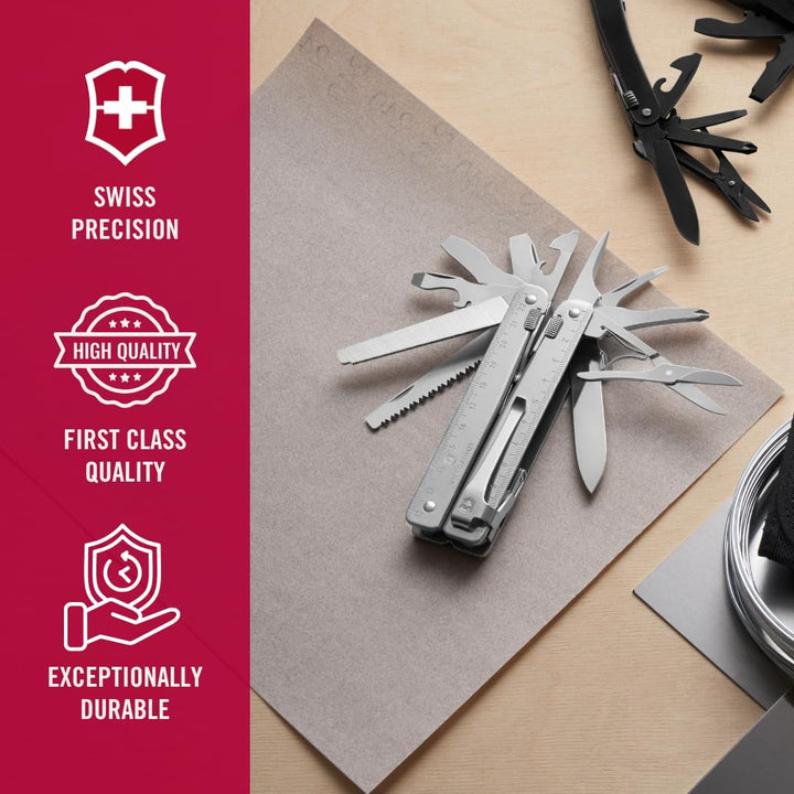 Victorinox, Multifunktionstool, SwissTool, Taschen Werkzeug, Funktionen, Kombi-Spitzzange, Feststell