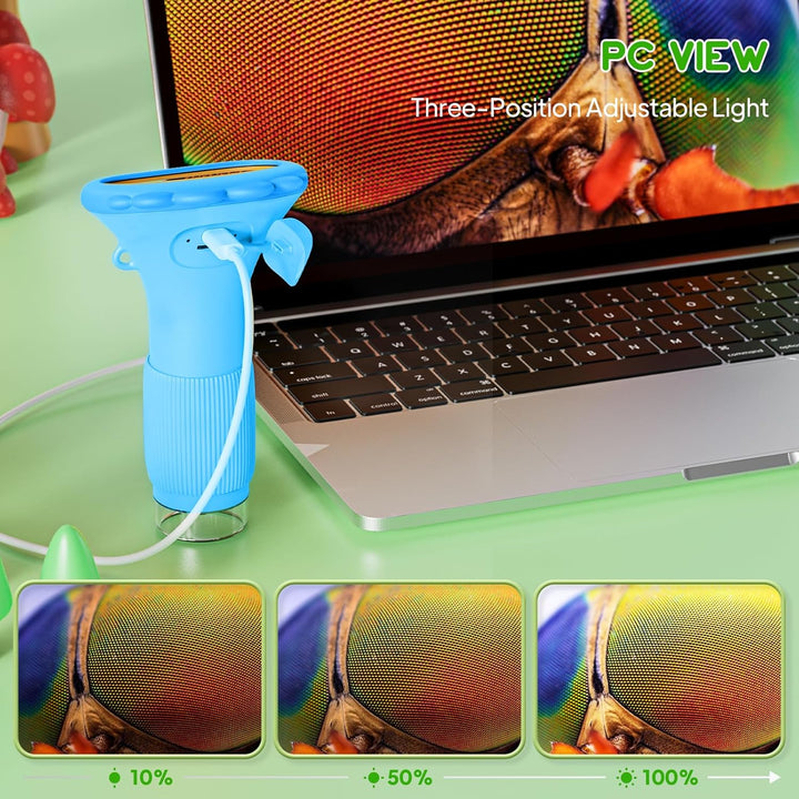 Lemoni mikroskop Ashfly-mikroskop für Kinder, lemoni Explorer - digitalermikroskop 2,0" IPS-Bildschi