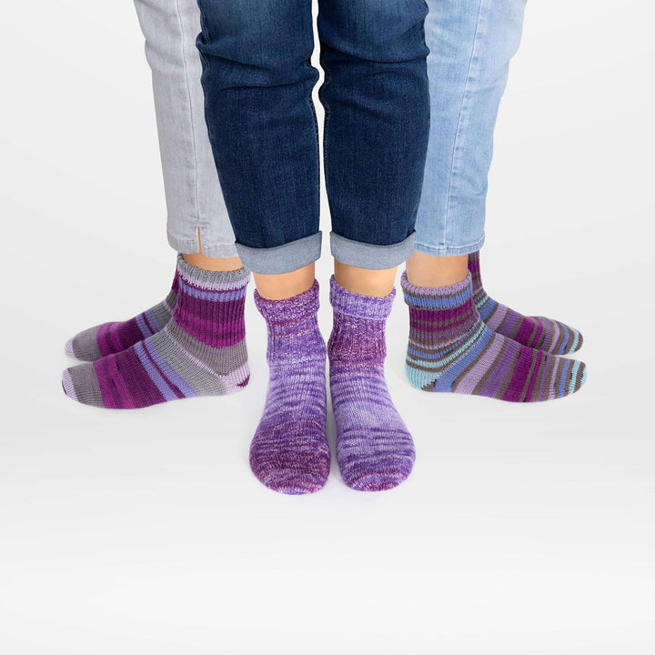 Gründl Wolle Sockenwolle Trio - Strickgarn für 3 Paar Socken - Strapazierfähig und hautfreundlich -