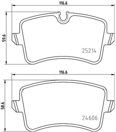 HELLA PAGID 8DB 355 025-311 Bremsbelagsatz - T2583 - Dicke/Stärke: 17.5mm - Bremssystem: Lucas - ink