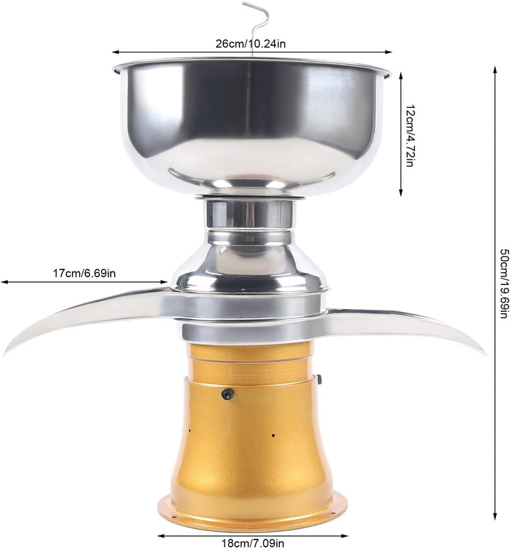 WOLEGM Milchzentrifuge Elektrisch, Elektrischer Milchabscheider Einstellbare Konsistenz 11000 r/min