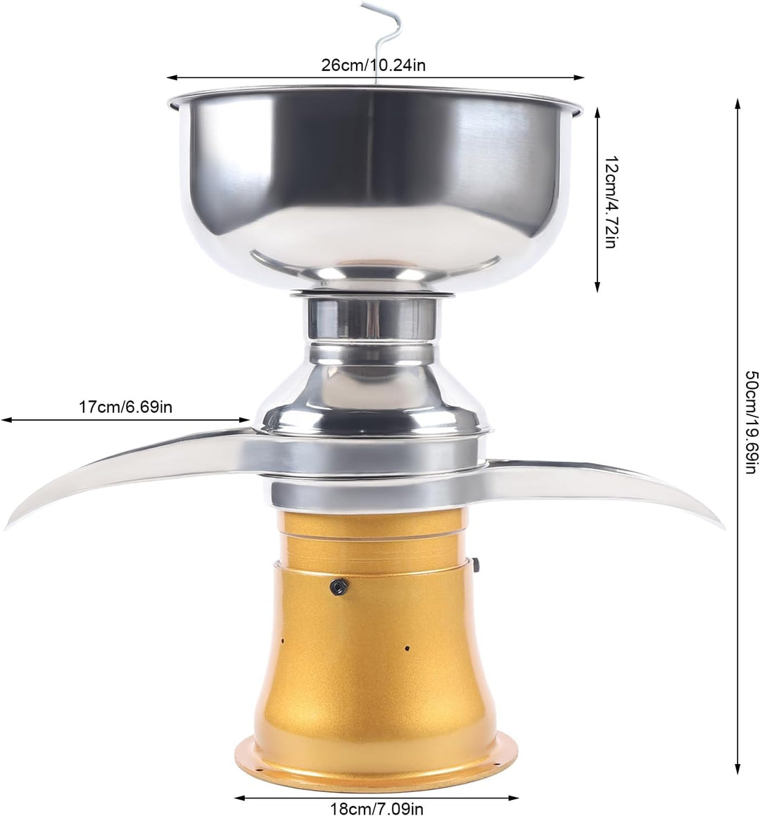 Elektrische Milchzentrifuge - Milch Separator für 50 Liter Milch pro Stunde, Butterfass und Cremeabs