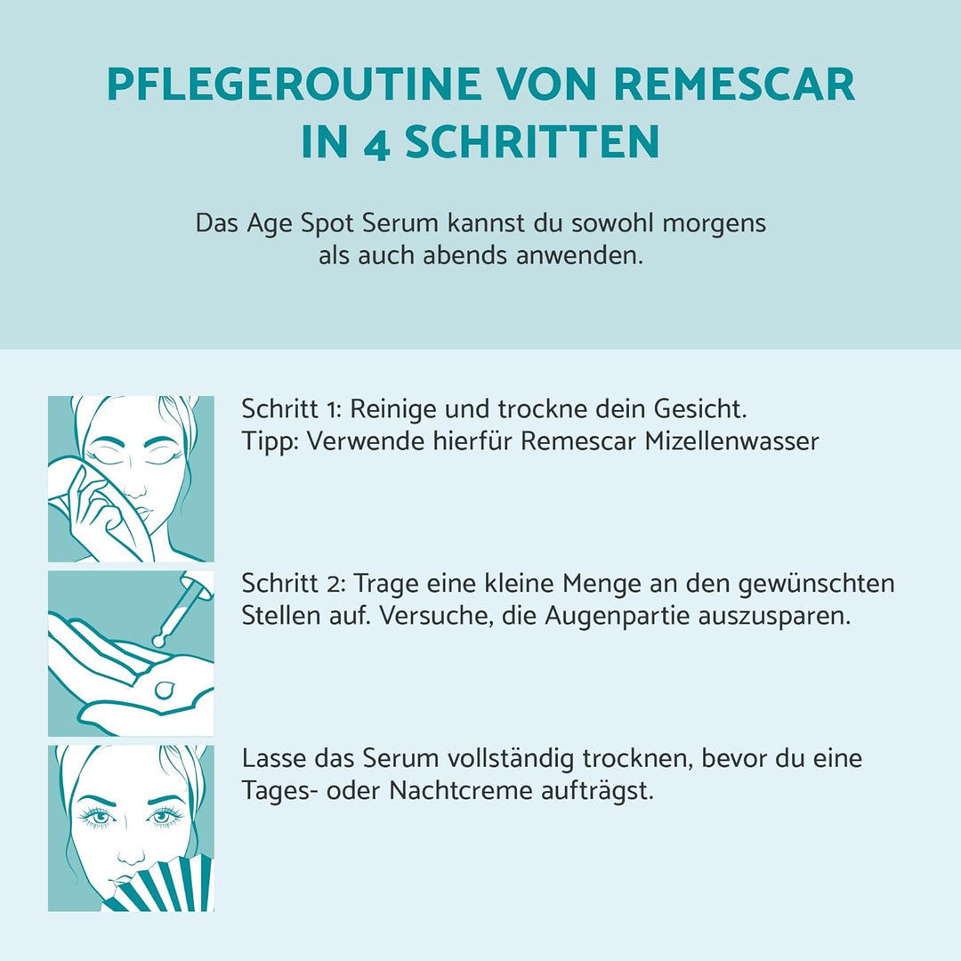 Remescar Serum gegen Altersflecken 30ml - Age Spot Serum - Klinisch bewiesener Altersfleckentferner