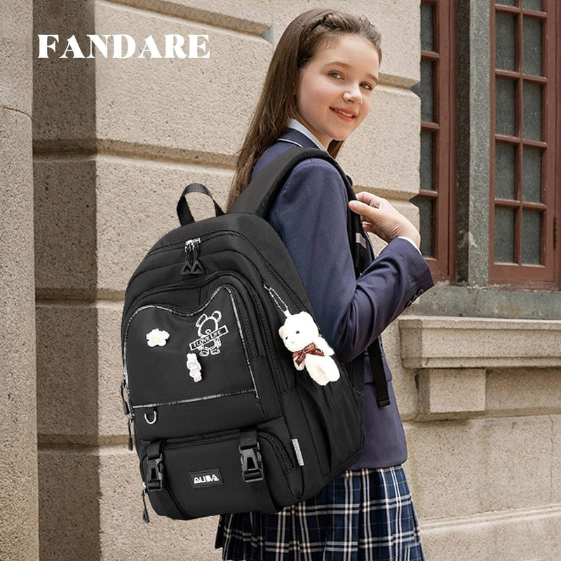 FANDARE Schulrucksack Schulrucksack Kinderrucksack Schultasche Jungen Mädchen Rucksack Schulranzen f