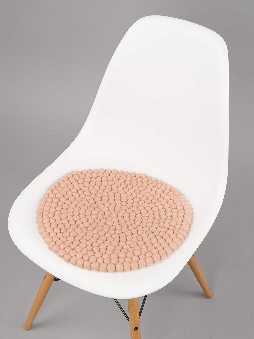 myfelt Filzkugel Sitzauflage Stuhlauflage - Merle - rund, Ø 36 cm, Rosa, Rosa