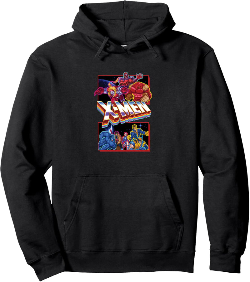 Marvel X-Men Classic Retro Video Game Logo Panels Pullover Hoodie