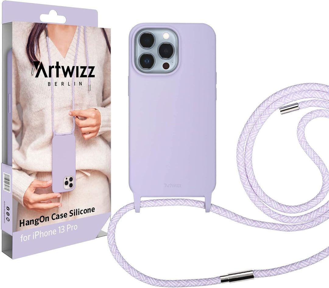 Artwizz HangOn Case kompatibel mit [iPhone 13 Pro] - Elastische Schutzhülle aus Silikon als Handyket