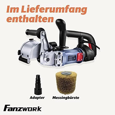 FANZWORK V2 1500 Watt Satiniermaschine Schleifmaschine Bürstenschleifgerät zur Renovierung von Oberf