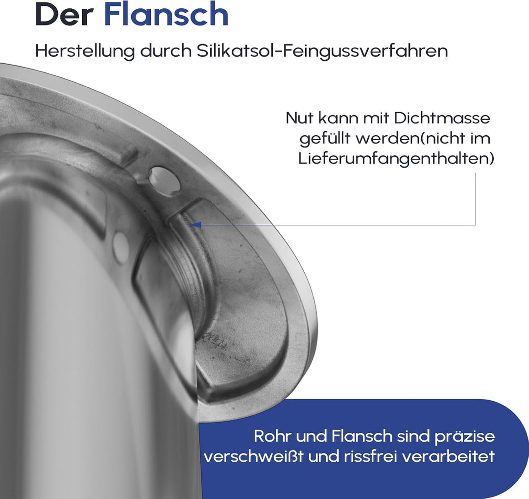 Angelrutenhalter 2er-Pack, 316 Edelstahl 15°/30°/90° Rutenhalter für Angelboote, bündige Montage mit