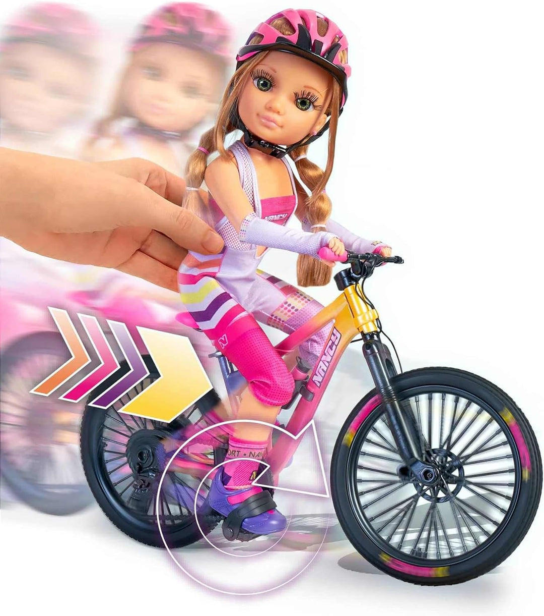 Nancy - EIN Tag mit dem Mountainbike, bewegliche Puppe Kniegelenken und Puppenfahrrad, Puppen Spielz