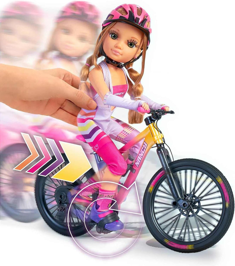 Nancy - EIN Tag mit dem Mountainbike, bewegliche Puppe Kniegelenken und Puppenfahrrad, Puppen Spielz