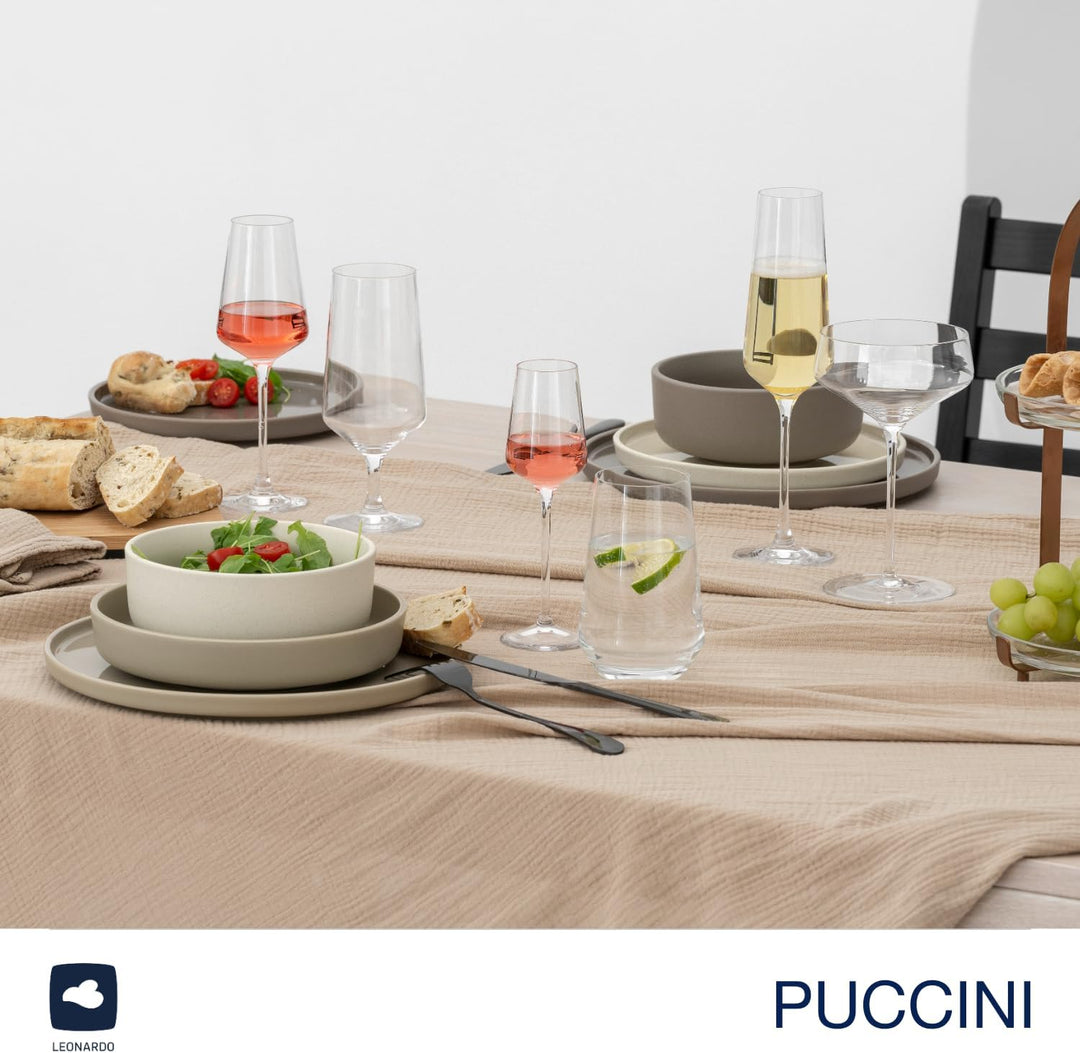 LEONARDO HOME Sektgläser PUCCINI (6er Set) inkl. Poliertuch • Spülmaschinenfeste Prosecco-Kelche (28