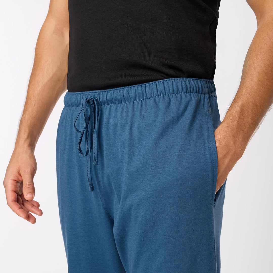 Timone Herren Schlafanzugshose Lang Pyjamahose aus Baumwolle Freizeithose Schlafhose Loungewearhose