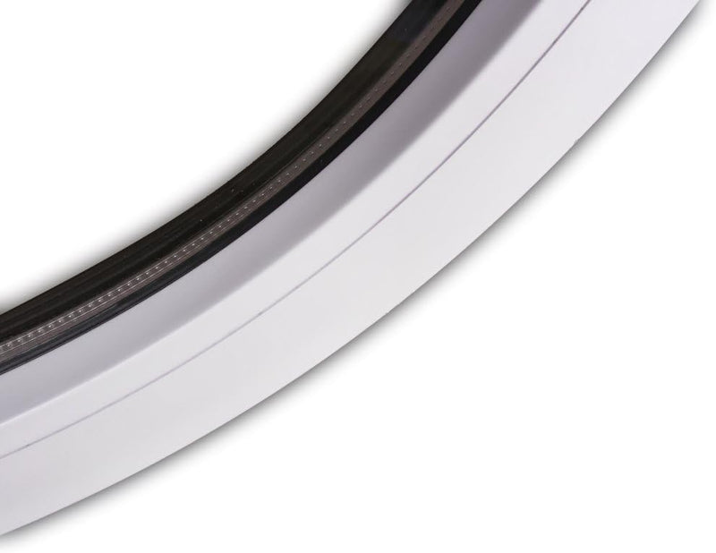 Rundfenster – Bullauge – Festverglasung (FiB) - Durchmesser: 90cm – weiss - 60 mm Profil – 2-Fach-Ve