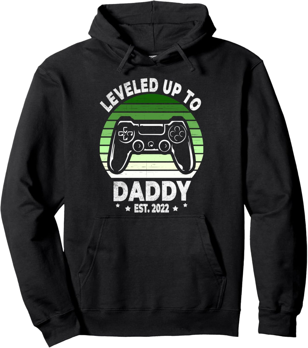 Dad Level freigeschaltet Ich bin auf Daddy 2022 Videospieler aufgestiegen Pullover Hoodie