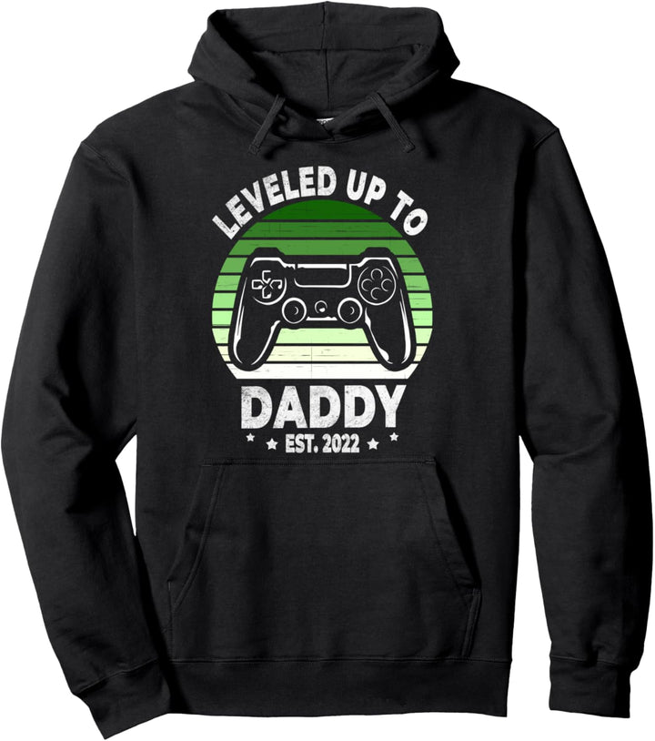 Dad Level freigeschaltet Ich bin auf Daddy 2022 Videospieler aufgestiegen Pullover Hoodie