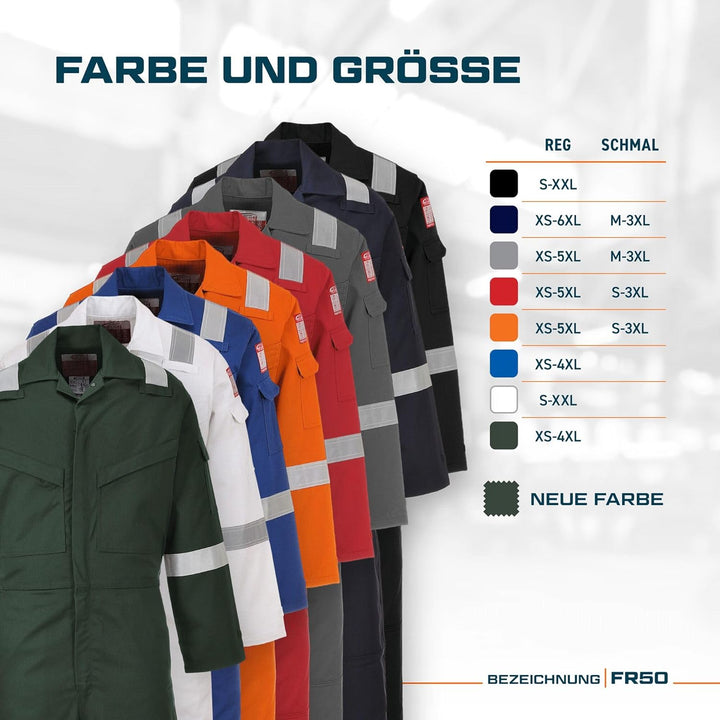 Portwest Flammhemmender, antistatischer Overall 350 g, Grösse: L, Farbe: Grau, FR50GRRL L Grau, L Gr