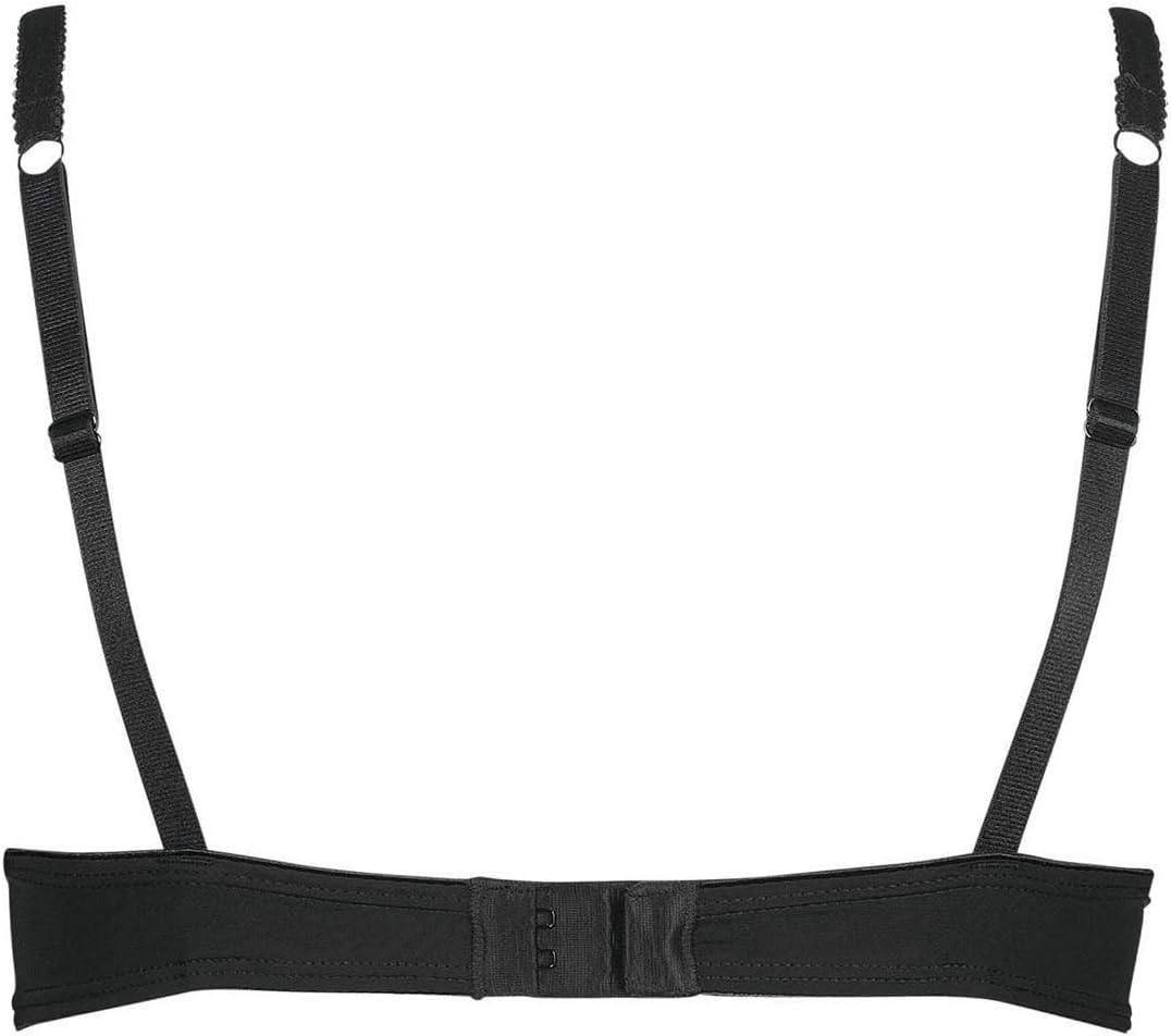 HUBER Damen Micro Lace Bügel-BH 75D Schwarz, 75D Schwarz