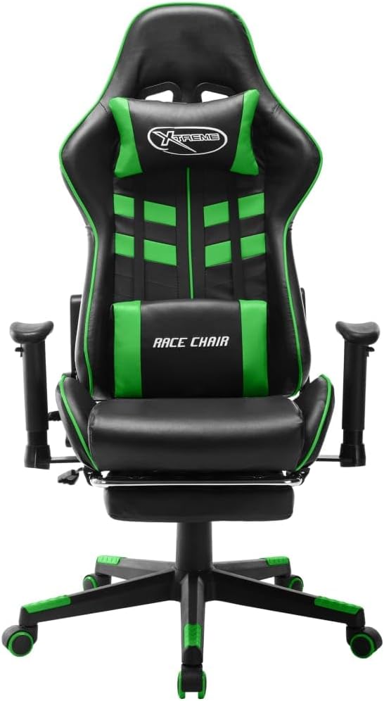 vidaXL Gaming Stuhl mit Fussstütze Höhenverstellbar Chefsessel Bürostuhl Schreibtischstuhl Sportsitz
