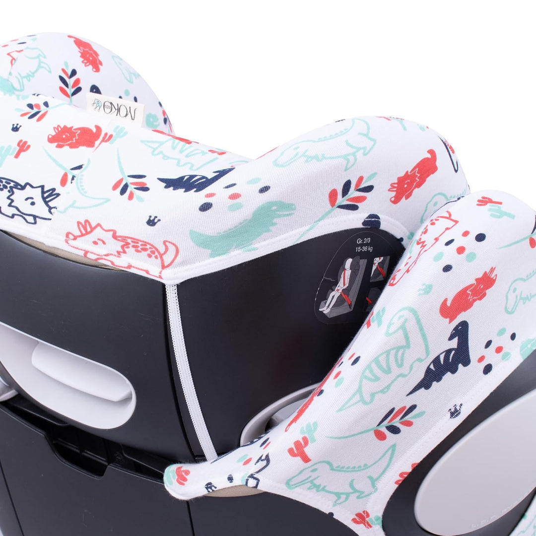 JYOKO KIDS Bezug für Autositz Kompatibel mit Cybex Solution M und Pallas B - Fix (DINO PARTY), DINO