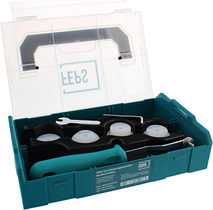 FEPS Tool Dichtungseinroller Sortimentsbox FE-BOX002 9 tlg. bestehend aus Handgriff FE-DE001 sowie 4