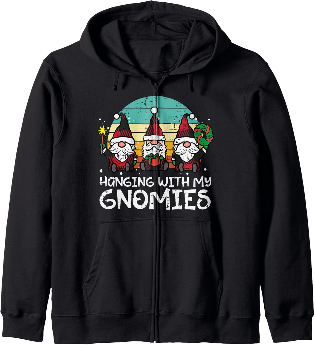 Hanging With My Gnomies Familie Weihnachten Weihnachten Junge Kinder Damen Kapuzenjacke