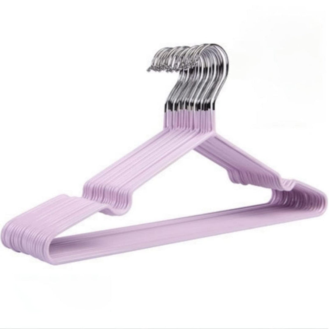 10 Stück Kleiderbügel Metall, Platzsparender Organizer Kleiderbügel für Kleiderschränke, Rillendesig
