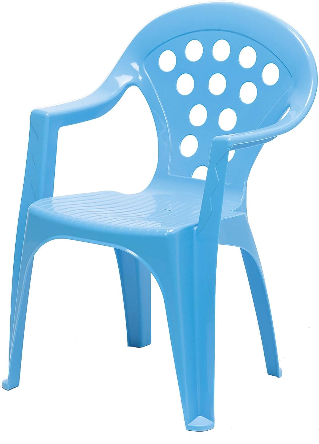 Hline Kinder Garten Sitzgruppe Tisch mit Stühlen Gartenstuhl Sessel (1 Tisch 4 Stühle blau), 1 Tisch