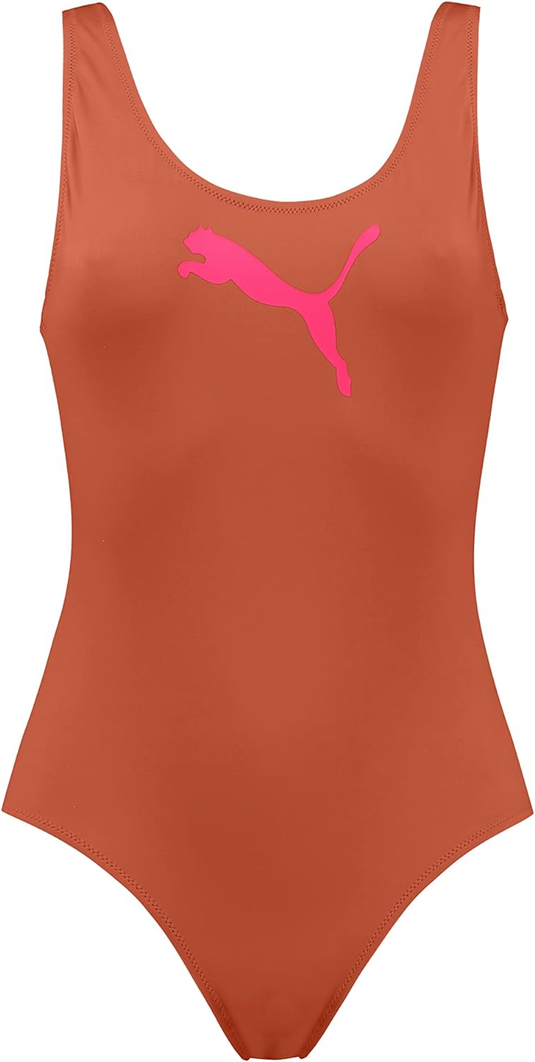 PUMA Damen Swimsuit L Chili Powder, L Chili Powder