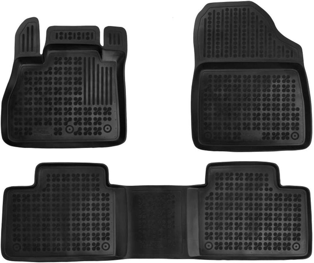 AZUGA Hohe Gummi Fussmatten mit Rand passend für Renault Scenic IV ab 11/2016-2023/Renault Grand Sce