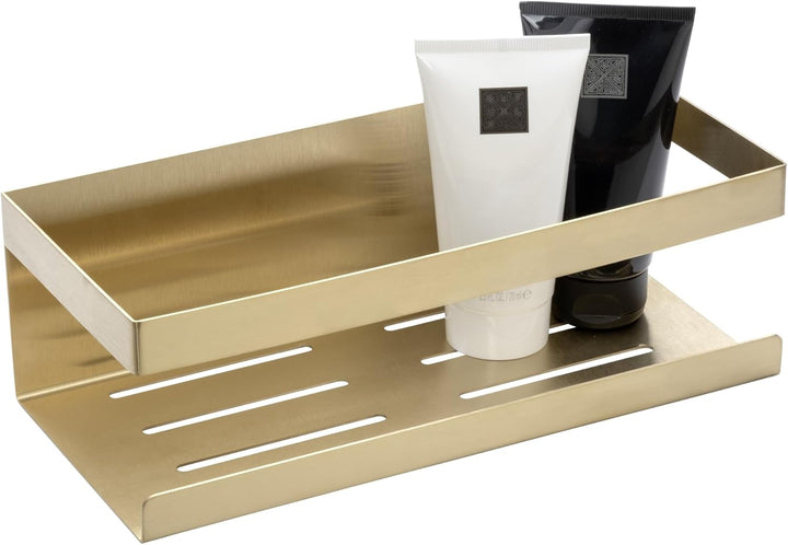 Schöner Wohnen Kollektion Wandablage Mod. Meleto in Gold aus rostfreiem Edelstahl mit Wasserablauf o
