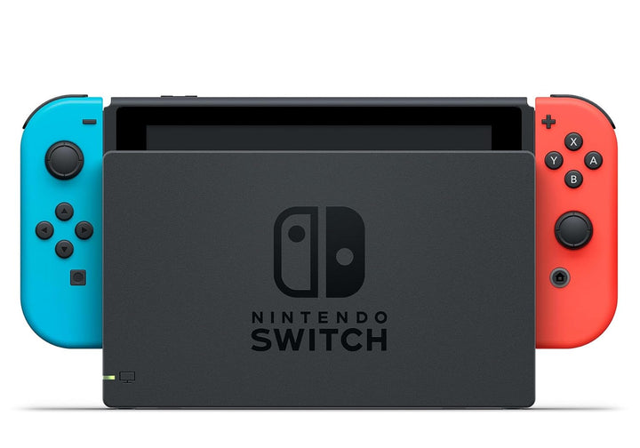 Nintendo Switch-Konsole Neon-Rot/Neon-Blau Switch-Tasche & -Schutzfolie - Schwarz/Weiss