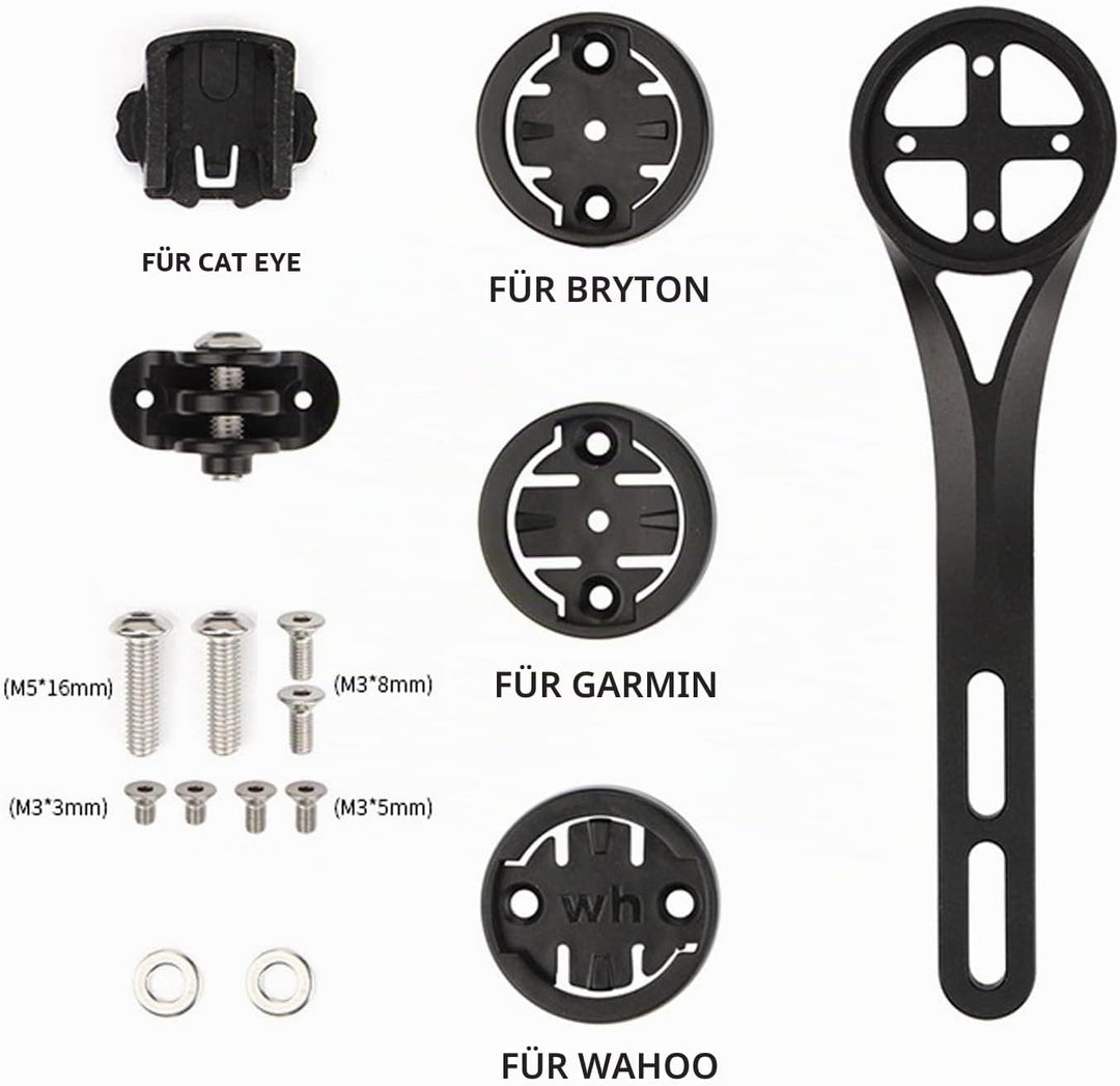 BSSOK Integrierte Fahrrad Computer Halterung für Rennrad, Aluminiumlegierung, Lenkerhalterung Kompat
