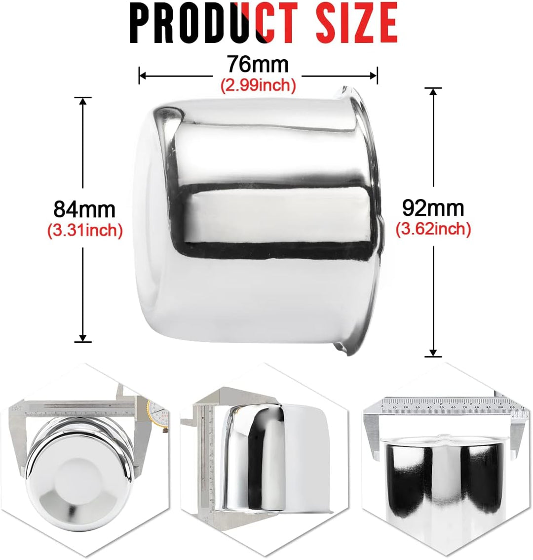 Rhinotuning 4X universelle nabenabdeckung für 84mm/3,31 Zoll Mittelbohrung Auto- LKW- oder Anhängerr