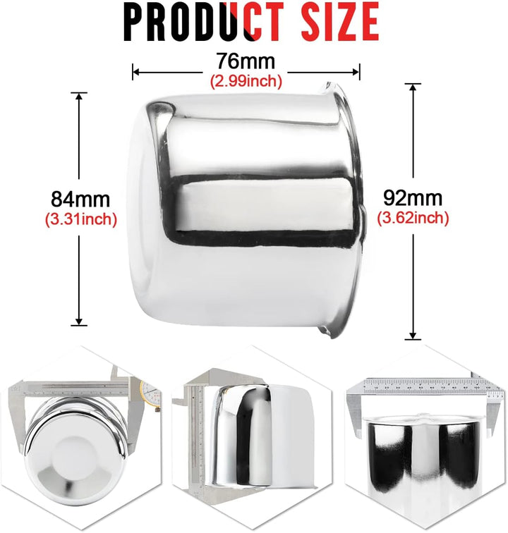 Rhinotuning 4X universelle nabenabdeckung für 84mm/3,31 Zoll Mittelbohrung Auto- LKW- oder Anhängerr