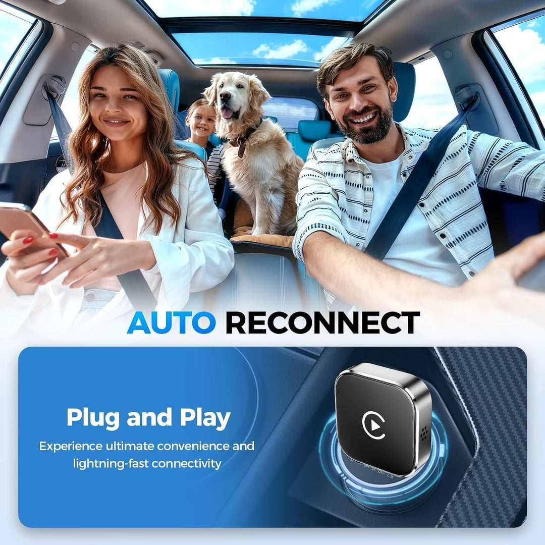 2026 Upgrade CarPlay Wireless Adapter&Android Auto Wireless Adapter,Automatische Wiederverbindung,Pl