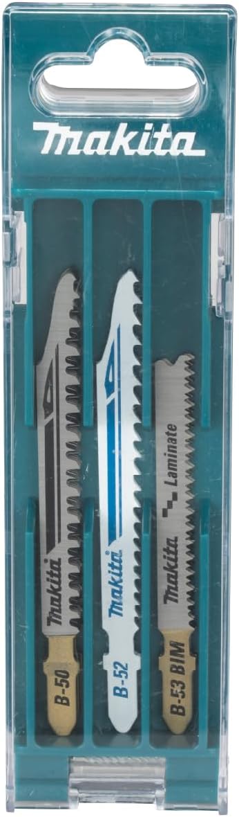 Makita B-44426 Stichsägeblatt-Set B 10-teilig mit Aufbewahrungsbox, ideal für Schnitte in Holz, Meta