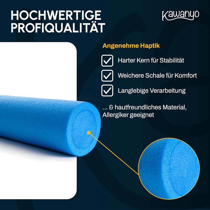 Pilates Rolle für Stabilitäts- &amp; Balanceübungen – Übungshilfe zum Pilatestraining – Yoga Rolle aus H