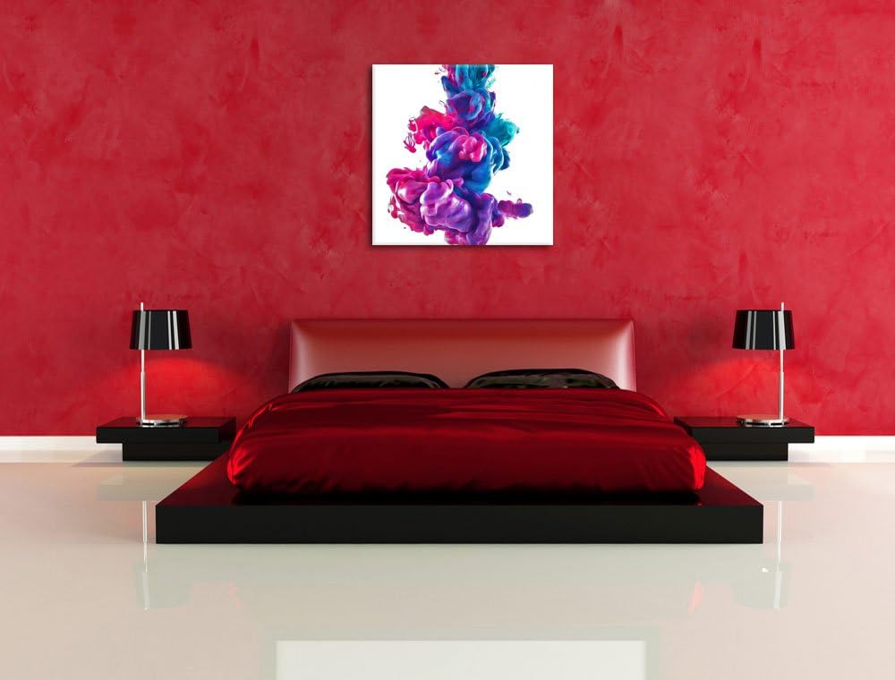 Pixxprint Cooler bunter Rauch als Leinwandbild Quadratisch/Grösse: 70x70 / Wandbild/Kunstdruck/ferti