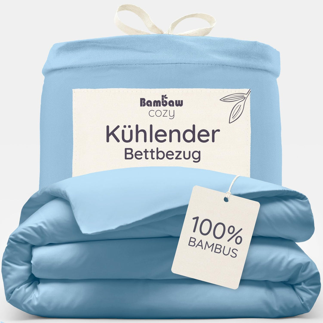 Bambaw Bambus Deckenbezug 155x220 cm, Anti Schwitz Bettwäsche für den Sommer, 100% Bambus Bettdecken