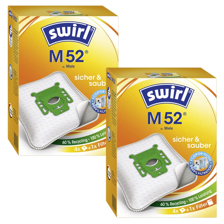 8 Original Swirl M52 Staubsaugerbeutel