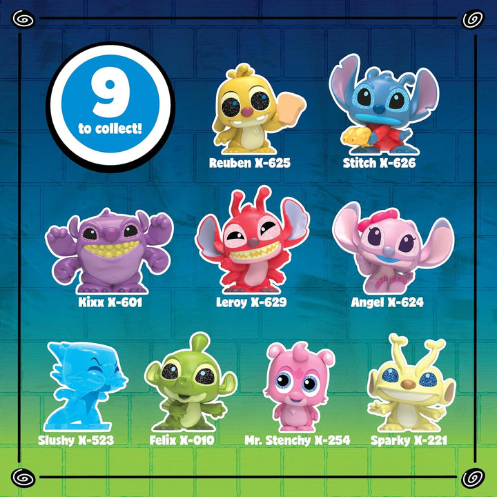 Just Play Disney Doorables Stitch Experimente, Sammelfiguren, 9 Exklusive Figuren, Kinderspielzeug a