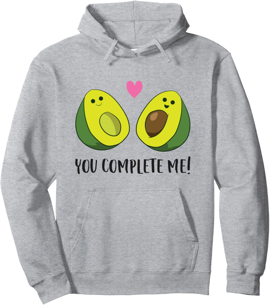 Avocado You Complete Me Vegan Partner Look Avocado Pullover Hoodie