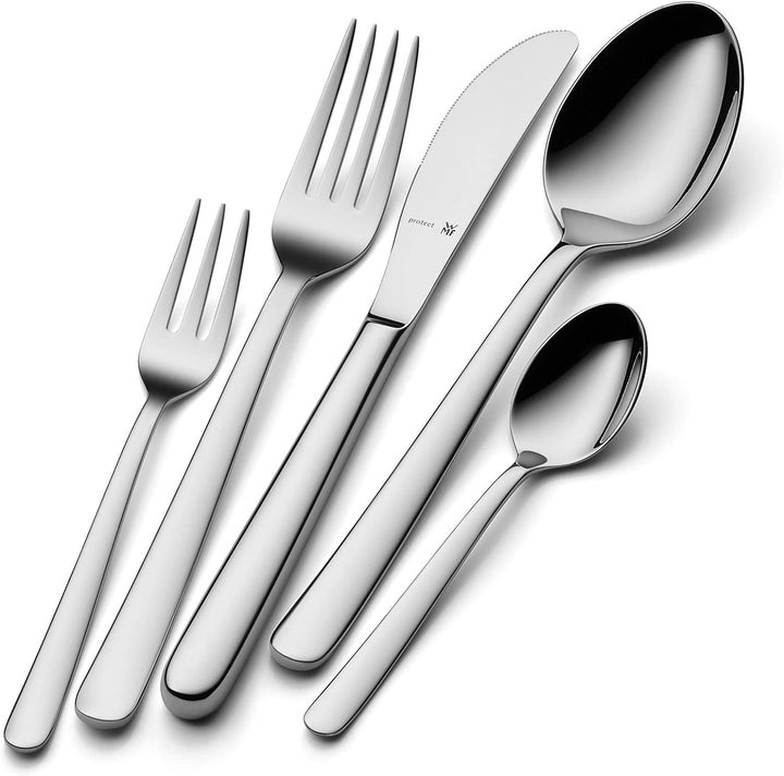 WMF Kult Plus Edelstahl Besteck Set 6 Personen, Essbesteck Set 30 teilig, Hohlheftmesser, Cromargan