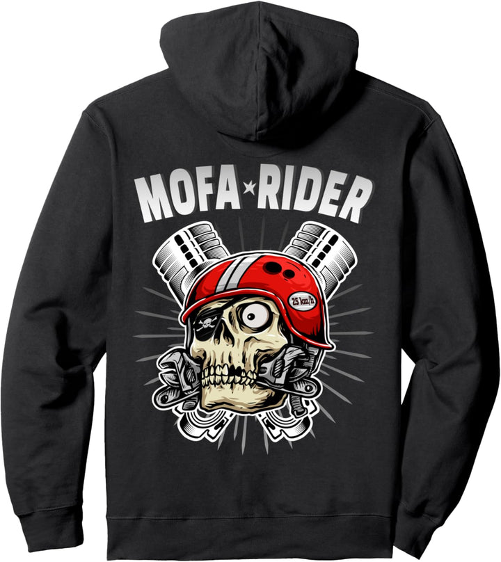 Mofa Rider Totenschädel - Das kultige Zweitakter Pullover Hoodie