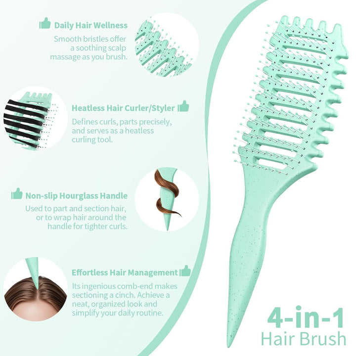 Lockenbürste - Curl Brush & Curly Hair Brush -Haarbürste locken kamm Belüftetes Design, Sanft entwir