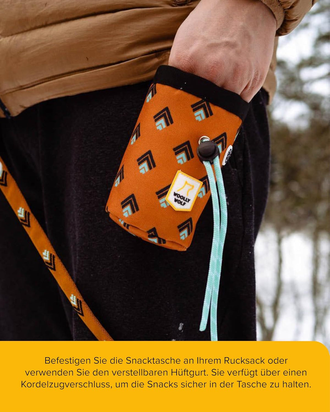 Woolly Wolf Sea to Summit Snack Bag - Nachhaltige Leckerlitasche für Hunde aus recyceltem Material,